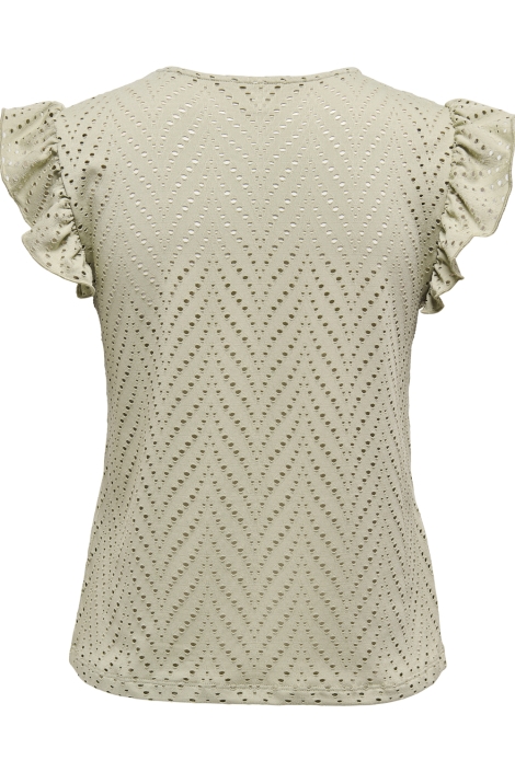 Only onlsmilla s/l v-neck frill top jrs